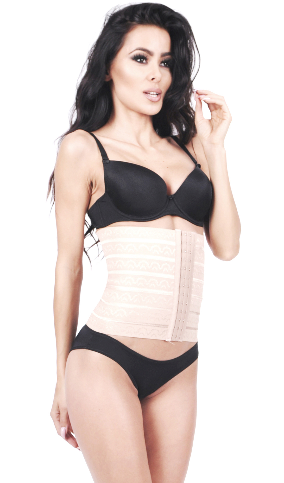 Orirose ®, mocno wyszczuplający brzuch, modelujący talię, nie zastąpiony po porodzie pas wyszczuplający z trzystopniowa regulacja ucisku slim SHAPE control - obrazek 19