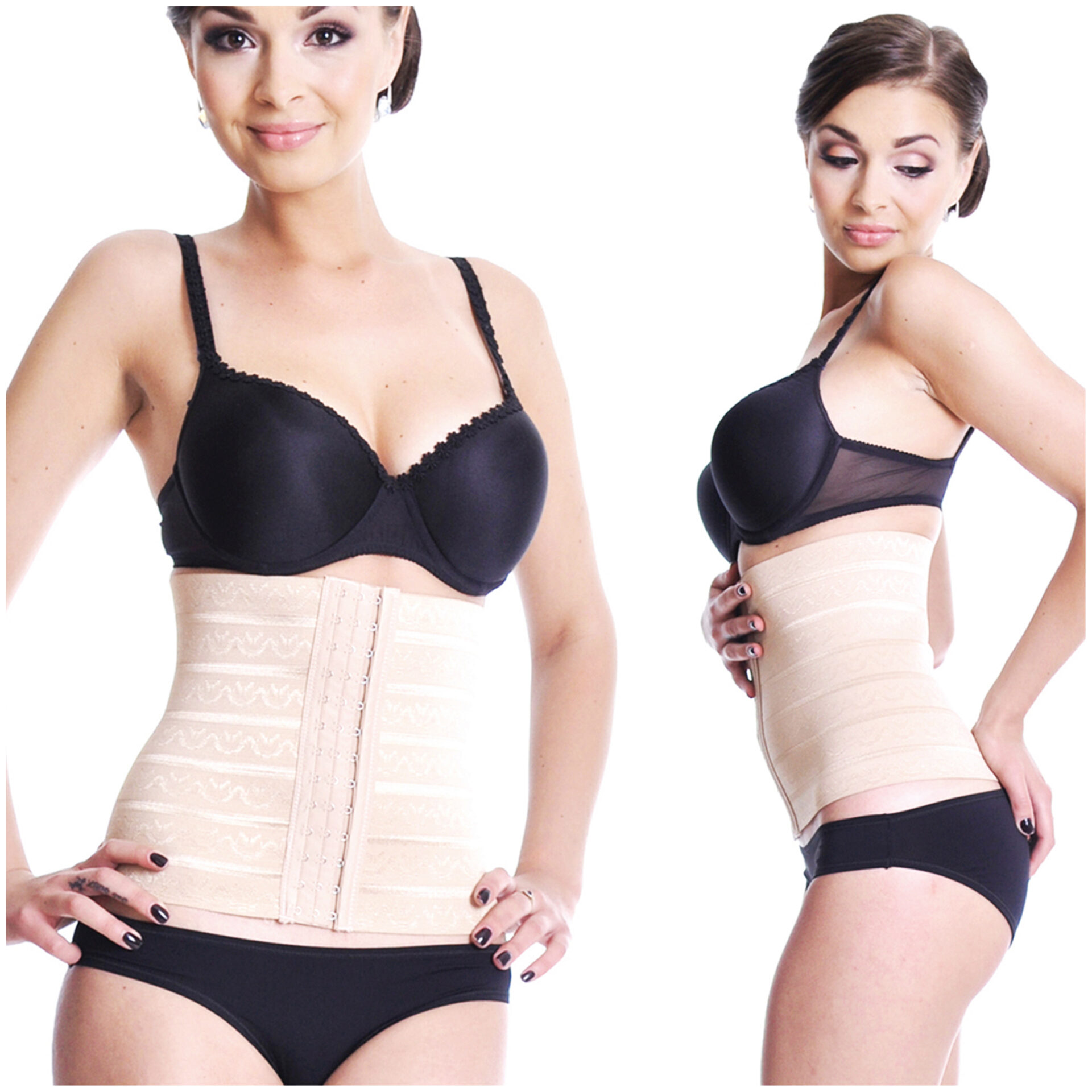 Orirose ®, mocno wyszczuplający brzuch, modelujący talię, nie zastąpiony po porodzie pas wyszczuplający z trzystopniowa regulacja ucisku slim SHAPE control