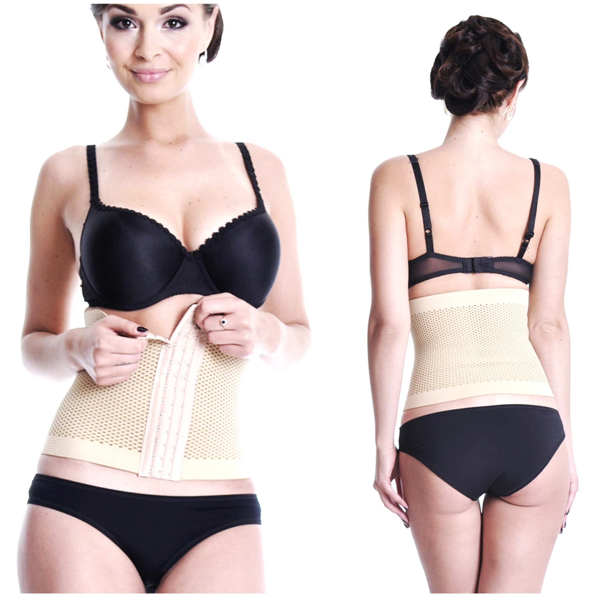 Orirose ®, Wytrzymały, sprężysty i oddychający pas wyszczuplający brzuch, modelujący tali, poporodowy z trzystopniową regulacją ucisku TUMMY belt