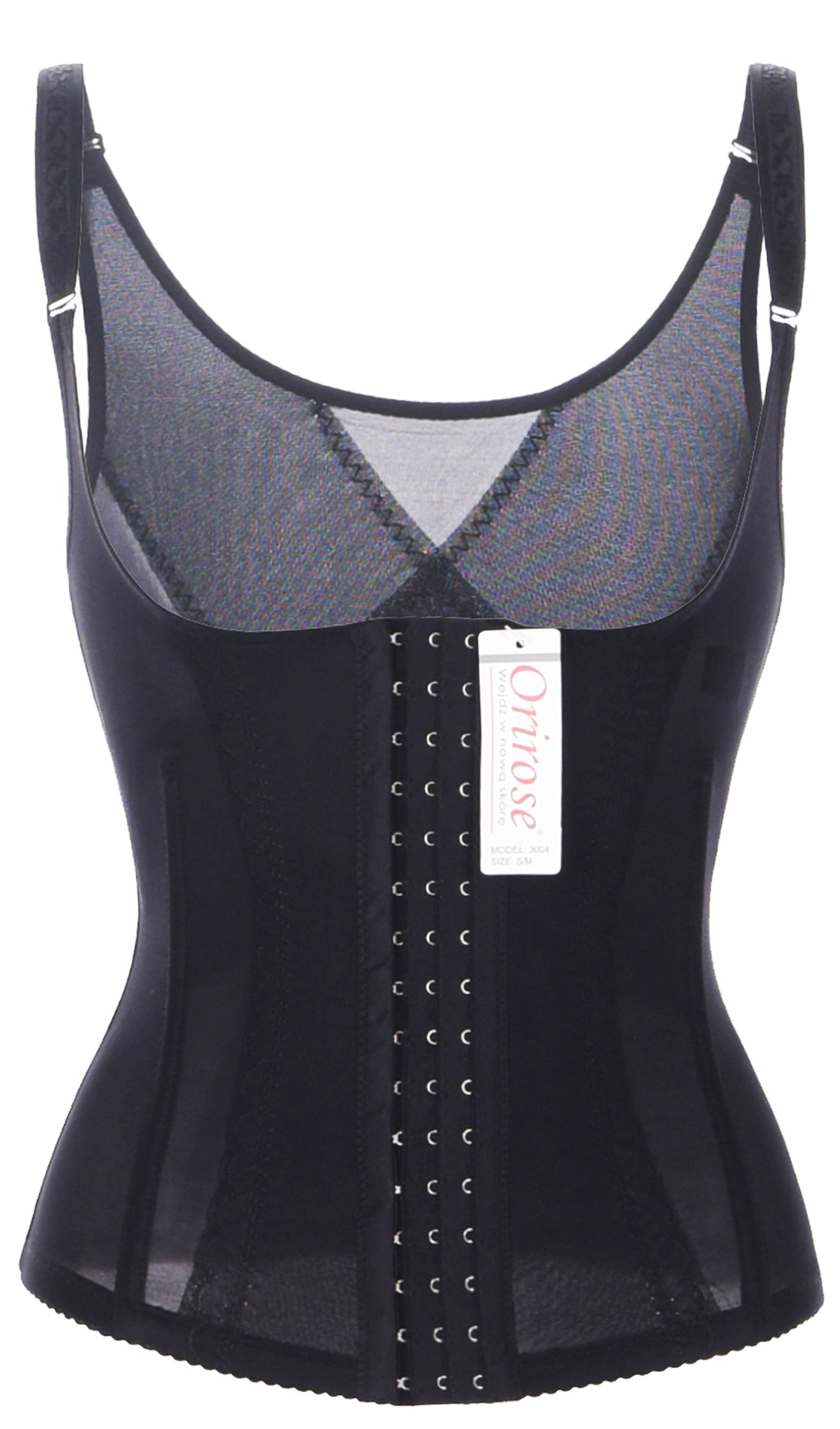 Orirose ® Gorset wyszczuplający górne i dolne partie brzucha, modelujący talię, prostujący plecy, ujędrniający biust z trzystopniową regulacją ucisku Sleek & slim - obrazek 3