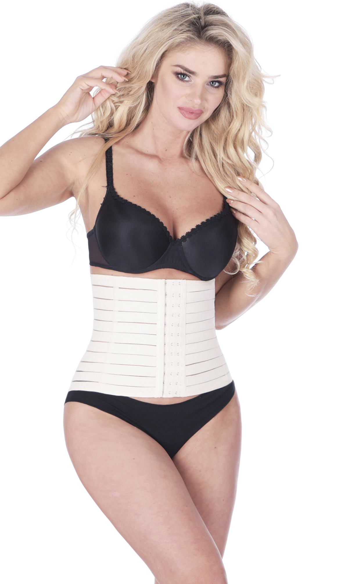 Orirose, pas mocno wyszczuplający brzuch, modelujący talię, z fiszbinami i trzystopniową regulacją ucisku TUMMY shape - obrazek 13