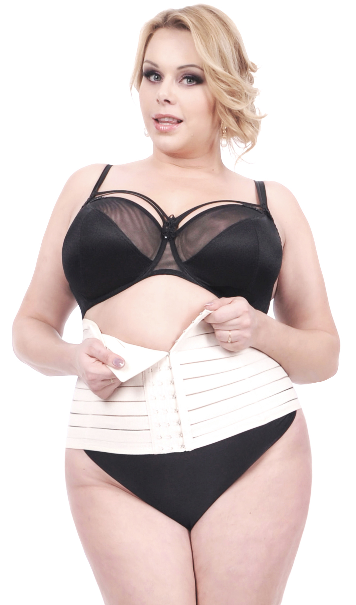 Orirose, pas mocno wyszczuplający brzuch, modelujący talię, z fiszbinami i trzystopniową regulacją ucisku TUMMY shape - obrazek 21