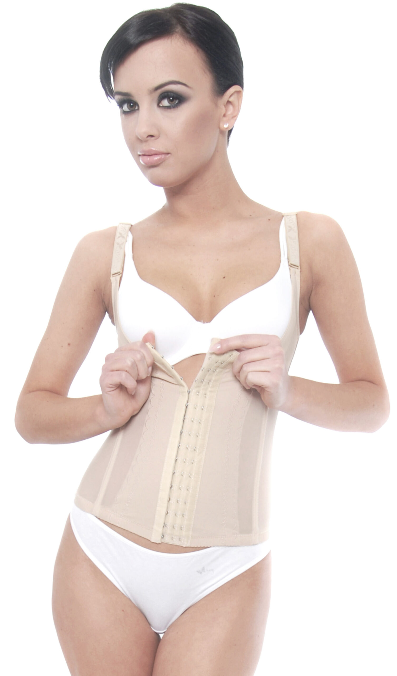 Orirose ® Gorset wyszczuplający górne i dolne partie brzucha, modelujący talię, prostujący plecy, ujędrniający biust z trzystopniową regulacją ucisku Sleek & slim - obrazek 25
