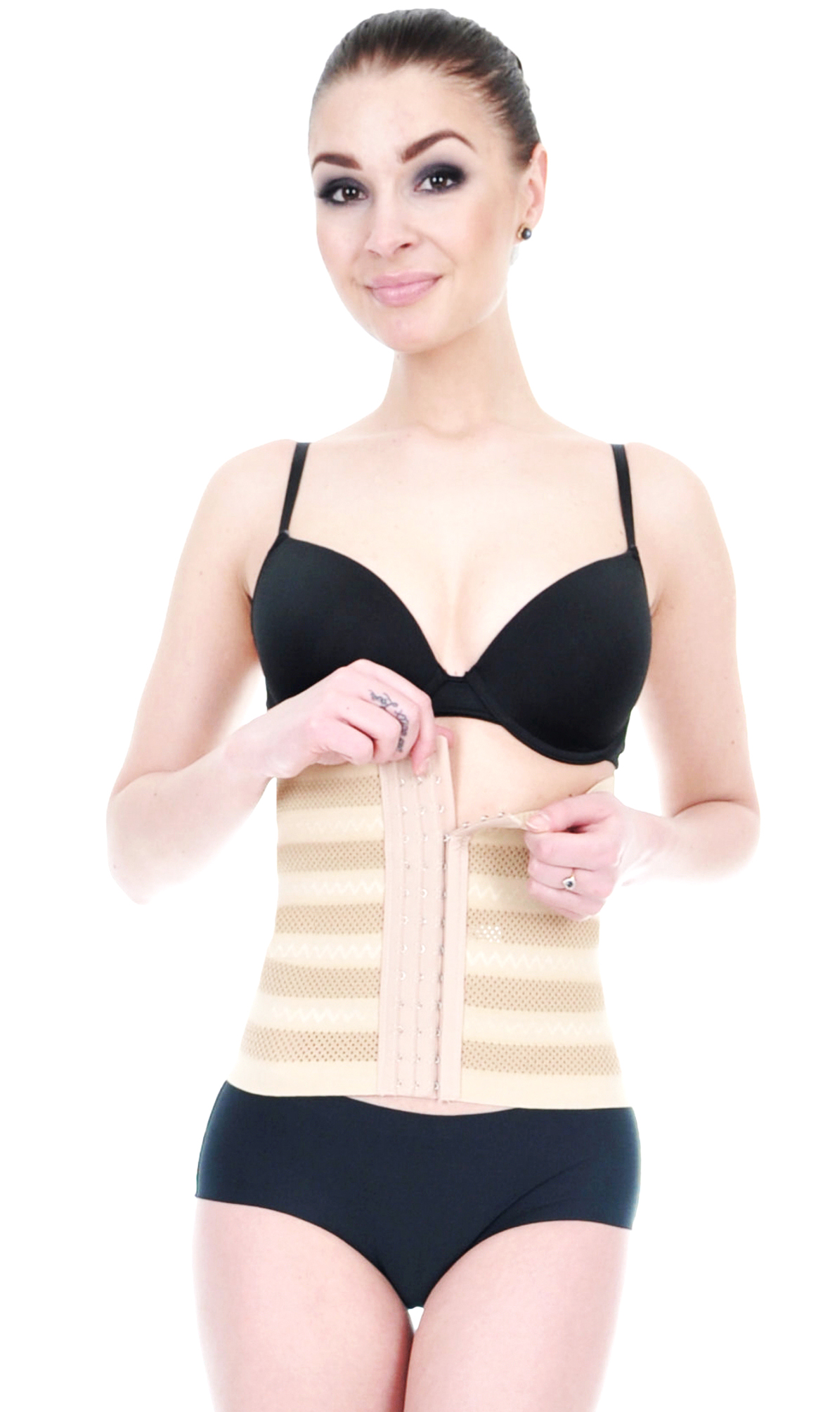 Orirose ®, mocno wyszczuplający brzuch, modelujący talię, nie zastąpiony po porodzie i na diecie, sprężysty pas wyszczuplający z trzystopniowa regulacja ucisku Tummy SLIM - obrazek 27