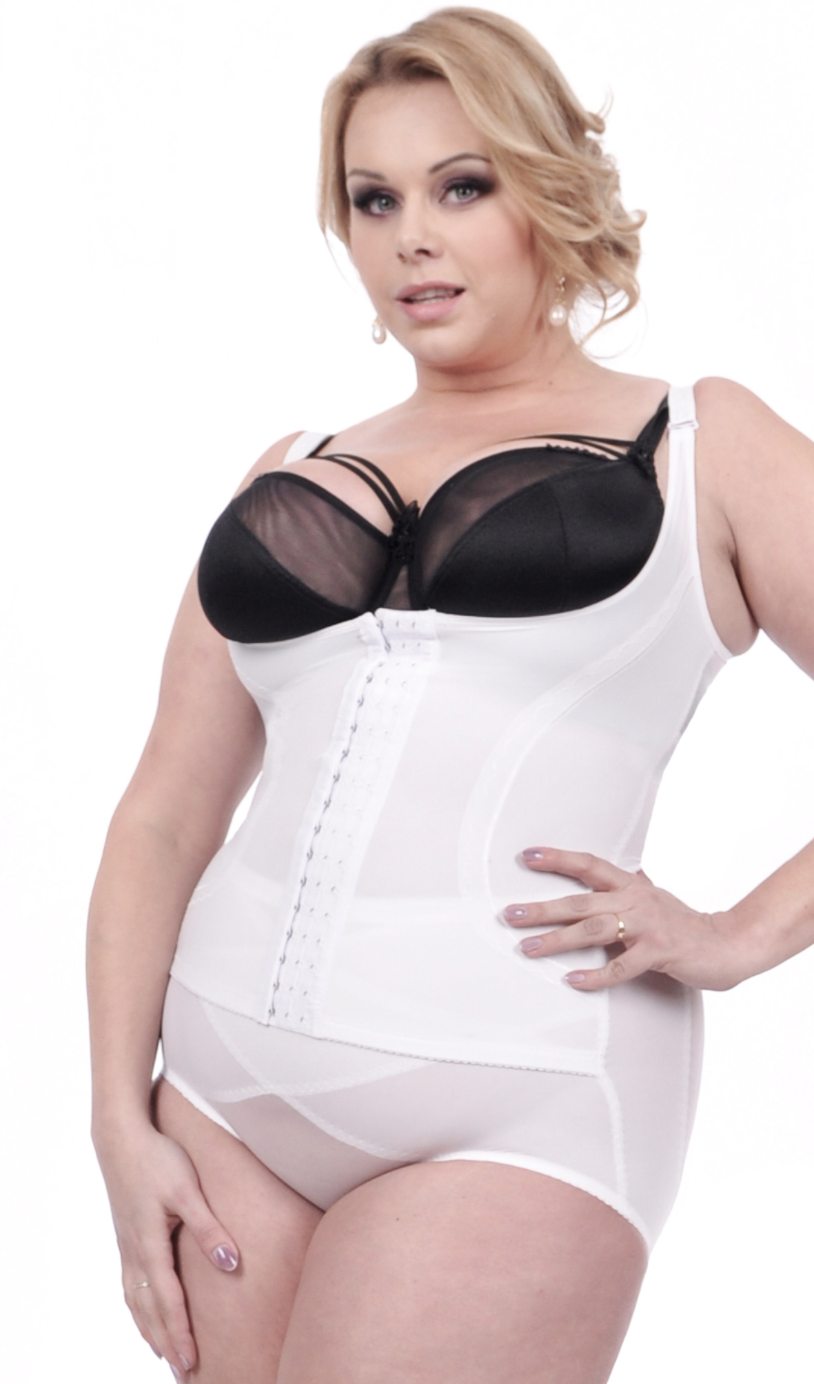 Orirose ® Mocno wyszczuplające dolne i górne partie brzucha, modelujące talię, wygładzające linię bioder, kształtujące pośladki, prostujące plecy, ujędrniające biust z trzystopniową regulacją ucisku BODY spandex control - obrazek 30