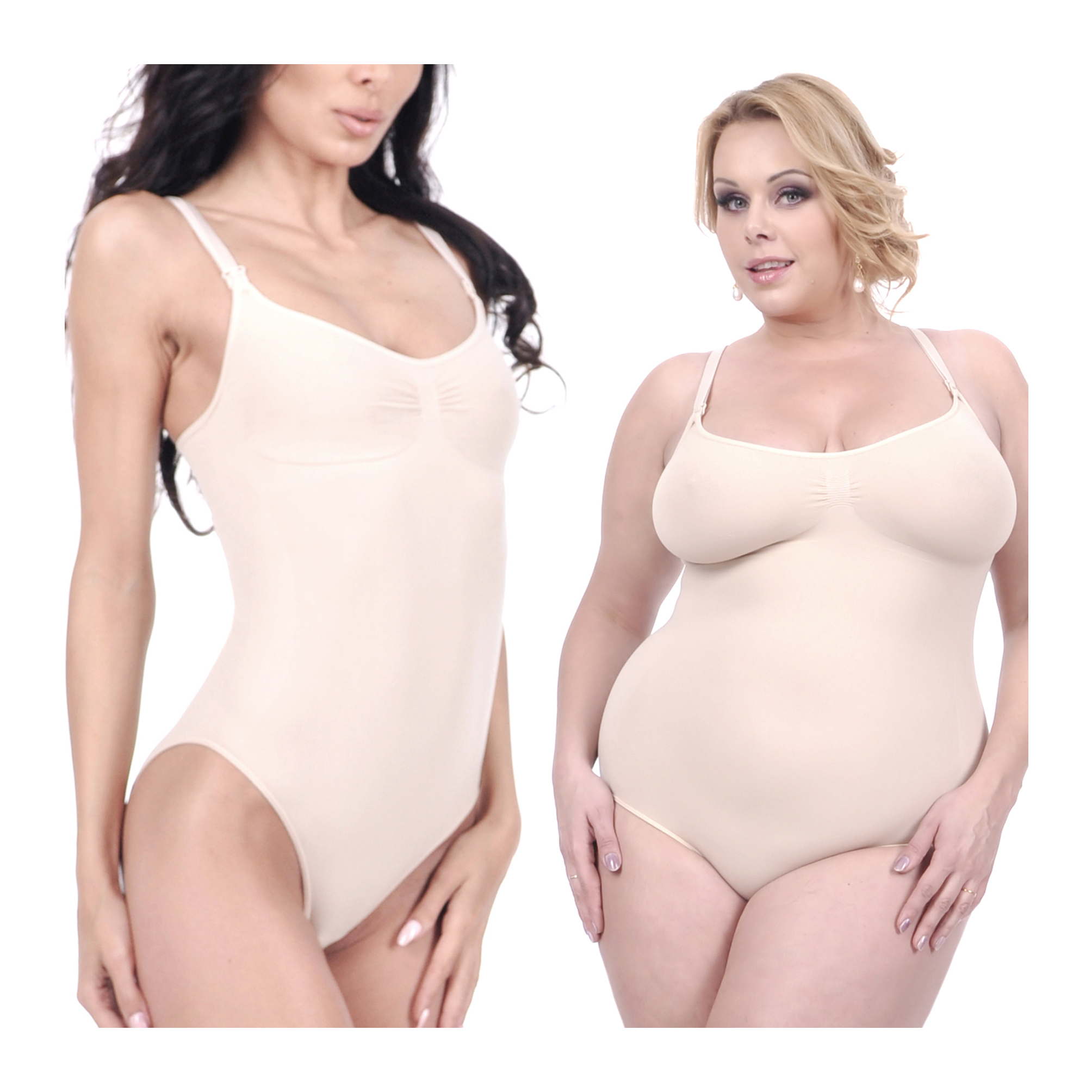 Orirose ® Bezszwowe, dopasowujące się do typu kobiecej figury, modelujące biust, wyszczuplające górne i dolne partie brzucha, wygładzające talię, kształtujące linię bioder i pośladków Body SLIM figure - obrazek 37