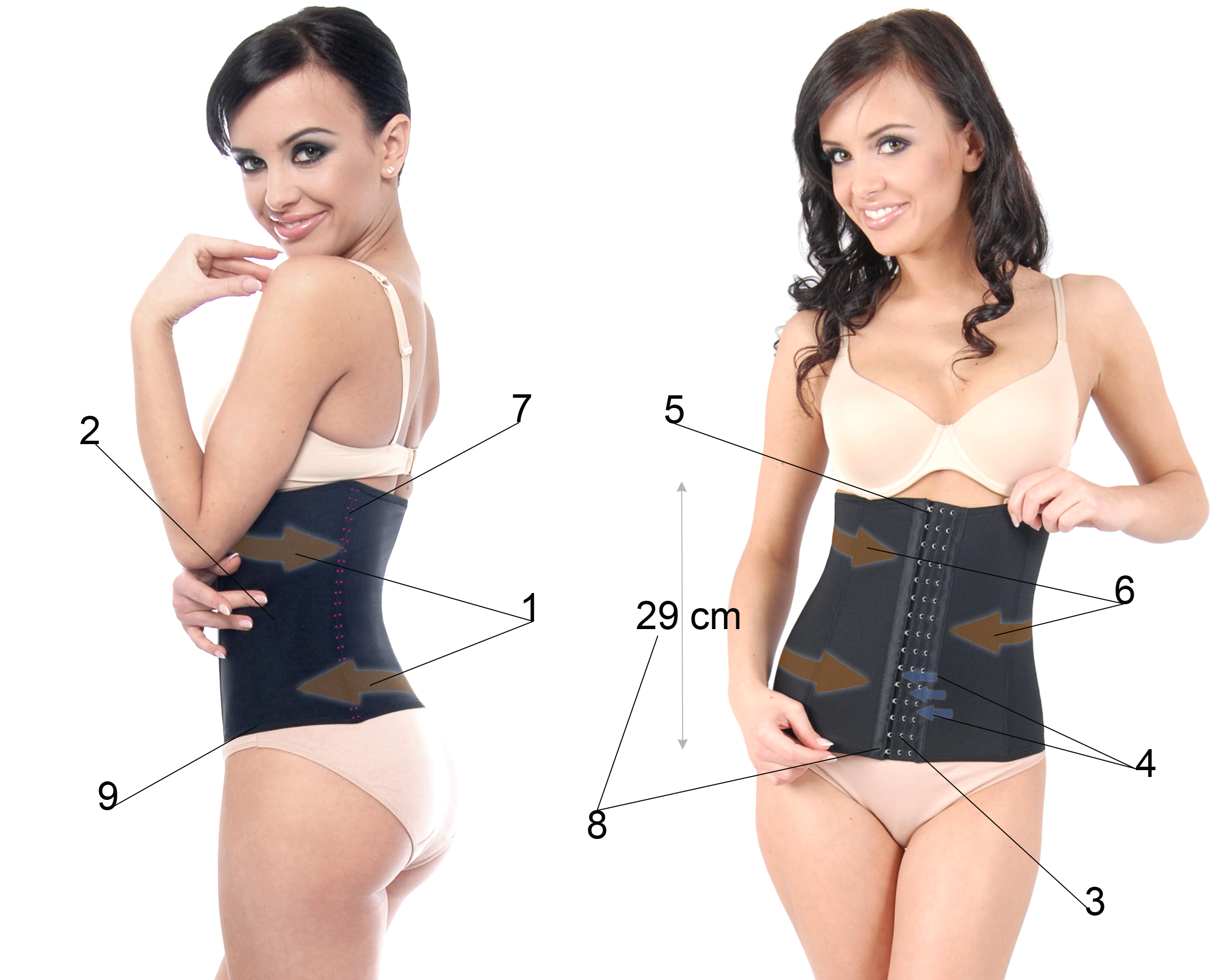 Orirose ®, Wysoki pas mocno wyszczuplający i modelujący talię oraz dolne i górne partie brzucha z regulacją ucisku TUMMY SLEEK - obrazek 3