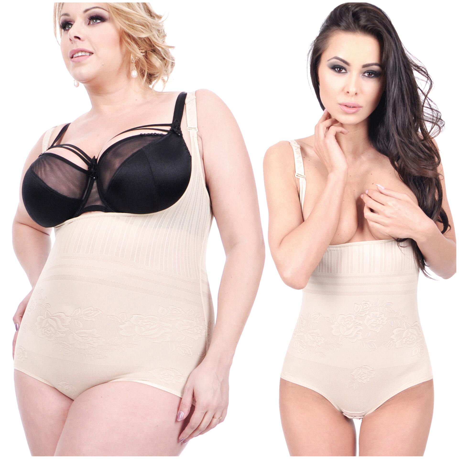 Orirose ®, delikatnie i równomiernie opinające body wyszczuplające talię, brzuch, wygładzające biodra i ujędrniające pośladki Body SUIT optimal