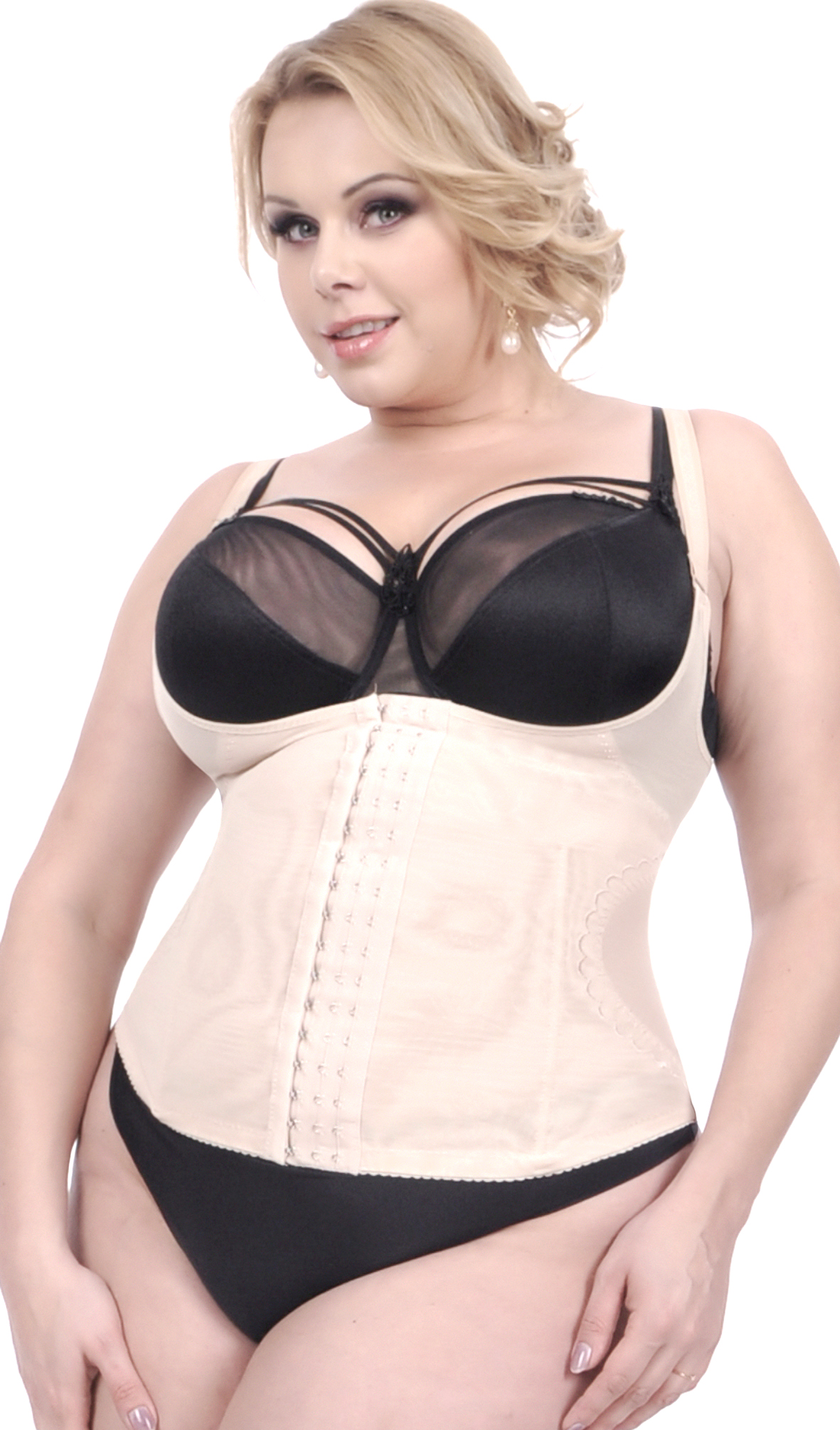 Orirose ® Mocno wyszczuplający górne i dolne partie brzucha, wygładzający i modelujący talię, prostujący plecy, ujędrniające biust, wykonany z przewiewnej mikrosiatki, gorset z trzystopniowa regulacją ucisku Talia SLIM size plus - obrazek 11