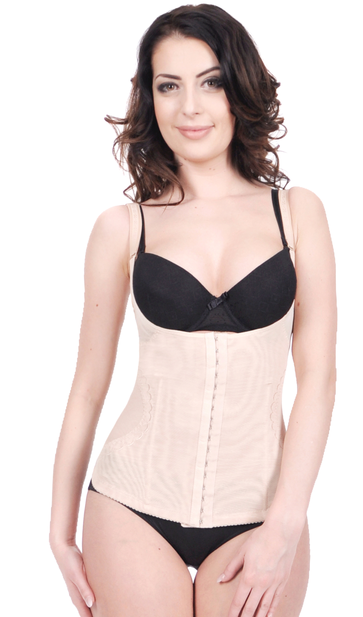 Orirose ® Mocno wyszczuplający górne i dolne partie brzucha, wygładzający i modelujący talię, prostujący plecy, ujędrniające biust, wykonany z przewiewnej mikrosiatki, gorset z trzystopniowa regulacją ucisku Talia SLIM size plus - obrazek 17