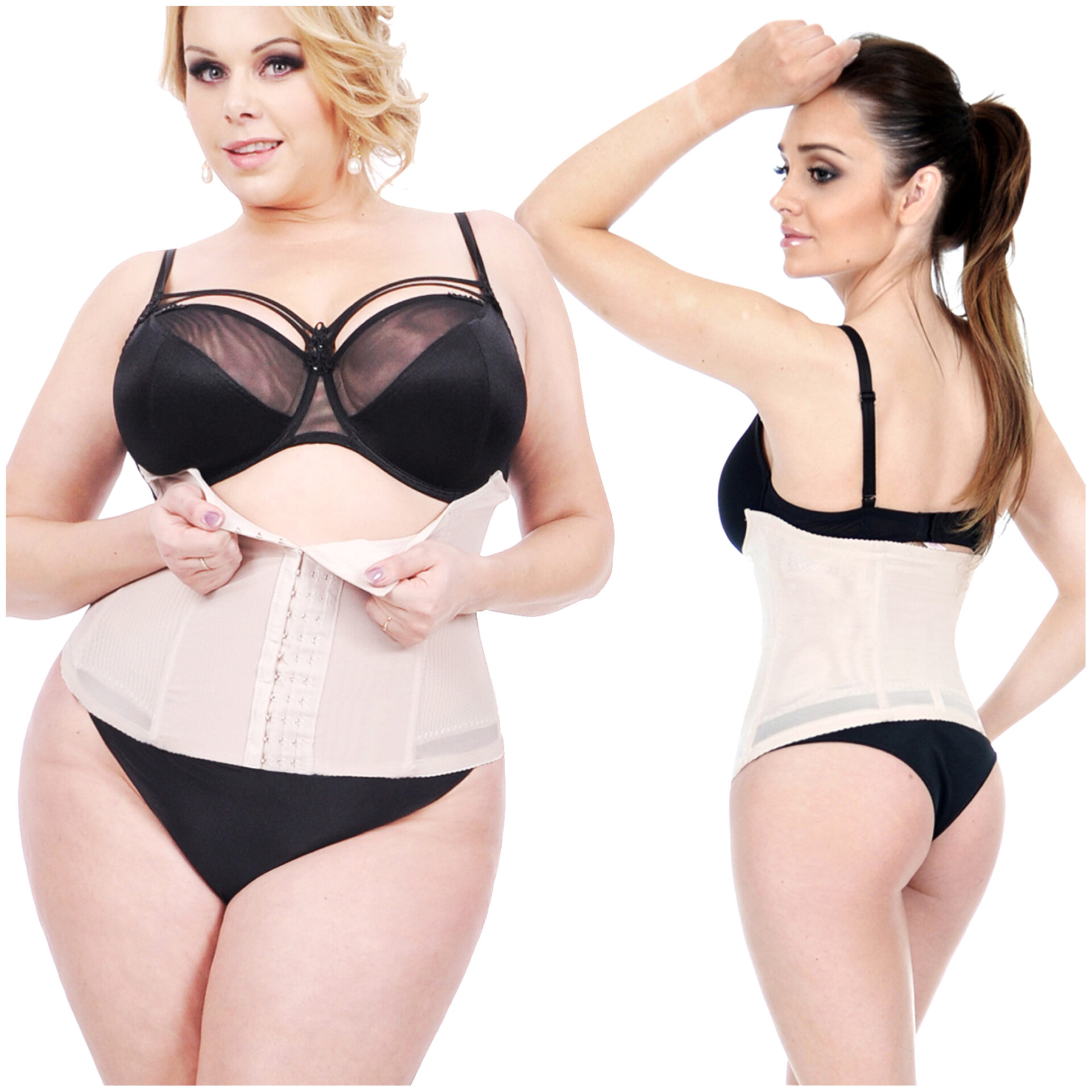 Orirose ® Wysoki, wykonany z mikro-siatki pas wyszczuplający dolne i górne partie brzucha, modelujący talię z trzystopniową regulacją ucisku. TALIA elegant